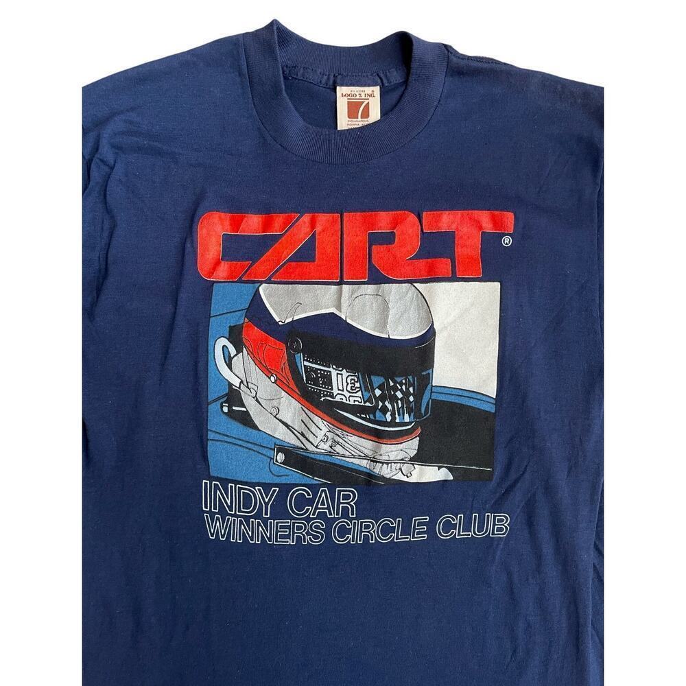 Rare Vintage 80s Single Stitch CART Racing Indy Car Winners T-Shirt Made in USA - Picture 3 of 8